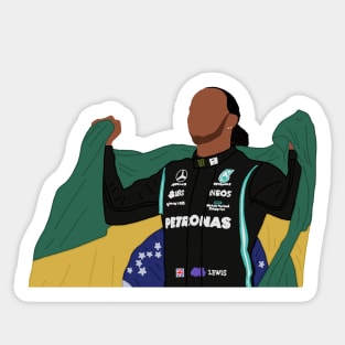 Lewis in Brazil Sticker